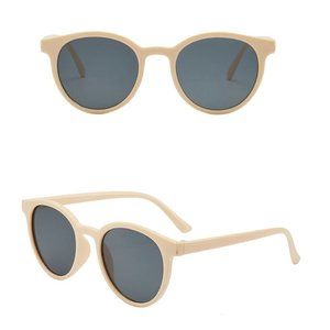 Classic Hip Hop Vintage Style Shades Unisex Round IVORY